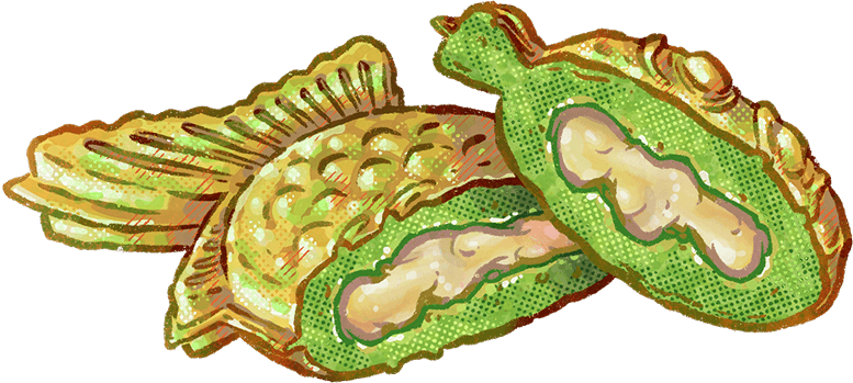 taiyaki matcha cream