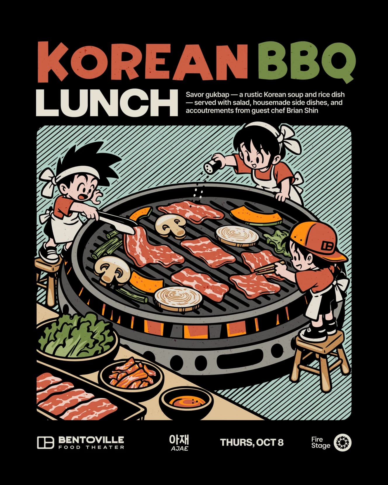Korean BBQ Lunch concert poster
